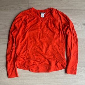 Athleta Crew Neck Top, Orange, size XS